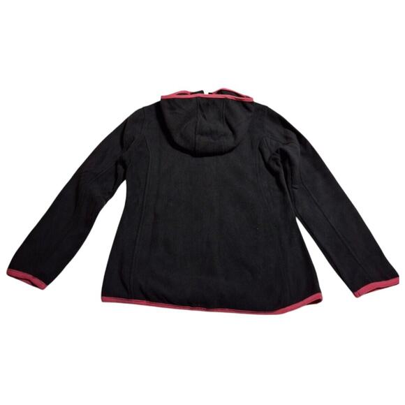 DKNY Sport Girls Fleece Jacket, Size 10-12 Black Pink Hoodie Tween Outerwear NWT - Picture 2 of 8